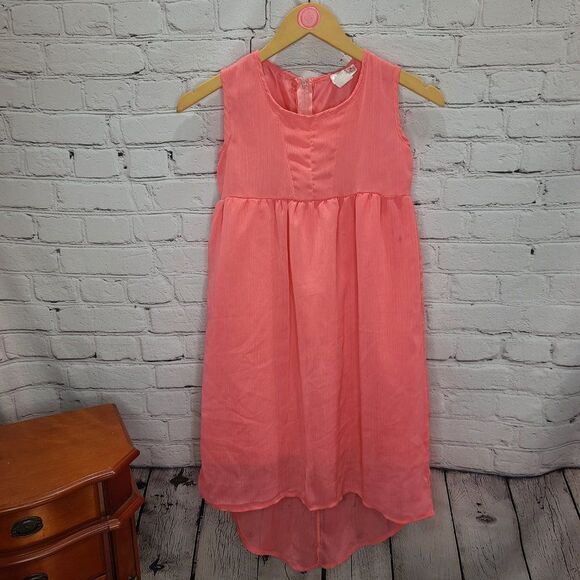 𝅺PINK heart High low Pink Tank Top Dress - Picture 3 of 15